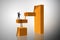 The businessman climbing blocks in career ladder business concept