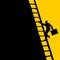 Businessman Climbing Ladder