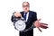 Businessman with clock