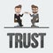 Businessman Closeness That Generates Trust Color Illustration