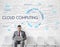 Businessman Cloud Computing Graphic Concept