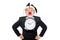 Businessman clown in funny concept isolated