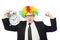 Businessman clown in funny concept isolated