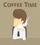 businessman coffee time.Vector