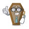Businessman coffin character cartoon style