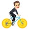 Businessman Coin Bicycle