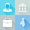 Businessman colorful flat icons
