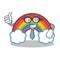 Businessman colorful rainbow character cartoon