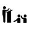 Businessman, conference, people, spiker icon. Element of businessman pictogram icon. Premium quality graphic design icon. Signs