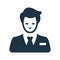 Businessman, consultant icon. Simple editable vector illustration