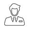 Businessman, consultant outline icon. Line art vector