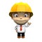 Businessman with Contractor Helmet