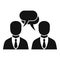 Businessman conversation icon, simple style