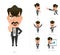 Businessman corporate life flat design 7set-boss