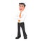 Businessman crossed arms cartoon