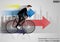 Businessman Cycling to success modern Idea and Concept Vector illustration with icon,arrow,city.