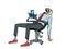 The businessman died in the office, but the robot chair continues to work for him and respond to messages in the