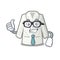 Businessman doctor coat isolated in the character