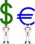 Businessman With Dollar Euro
