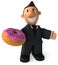 Businessman and donut