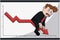 Businessman Down Progress Color Illustration