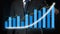 Businessman draw finance allusive graph chart showing business profit growth