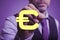 Businessman draws Euro