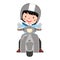 businessman driving front view motorbike cartoon