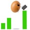 Businessman egg climbing graph , success concept