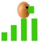 Businessman egg climbing graph , success concept