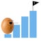 Businessman egg climbing graph , success concept