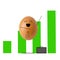 Businessman egg climbing graph , success concept