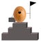 Businessman egg climbing stairs , success concept