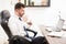 Businessman enjoying a cup of coffee