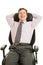 Businessman Enjoys Ergonomic Chair