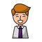 Businessman expression avatar character