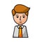 Businessman expression avatar character