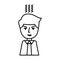 Businessman expression avatar character