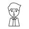 Businessman expression avatar character