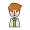 Businessman expression avatar character