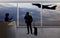 Businessman Fighting with Flight Attendant or Receptionist at the Airport