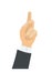 Businessman figure snapping fingers. Simple flat illustration.