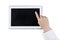 Businessman Finger Pointing at Tablet PC