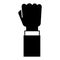 Businessman fist up icon, simple style