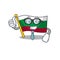 Businessman flag bulgarian isolated in the character
