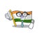 Businessman flag indian with the mascot shape