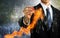 Businessman with Flaming Arrow