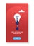 Businessman flying light bulb air balloon hold binocular looking successful future vision concept flat vertical copy