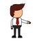 Businessman funny character icon