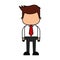 Businessman funny character icon